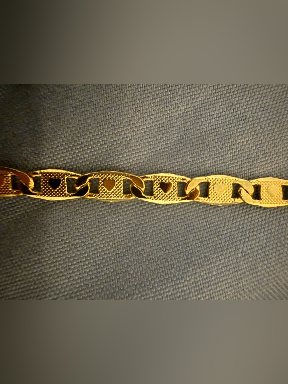 18k Gold Filled 24” Valentino Chain Necklace (Unique Home & Heart Stamps)